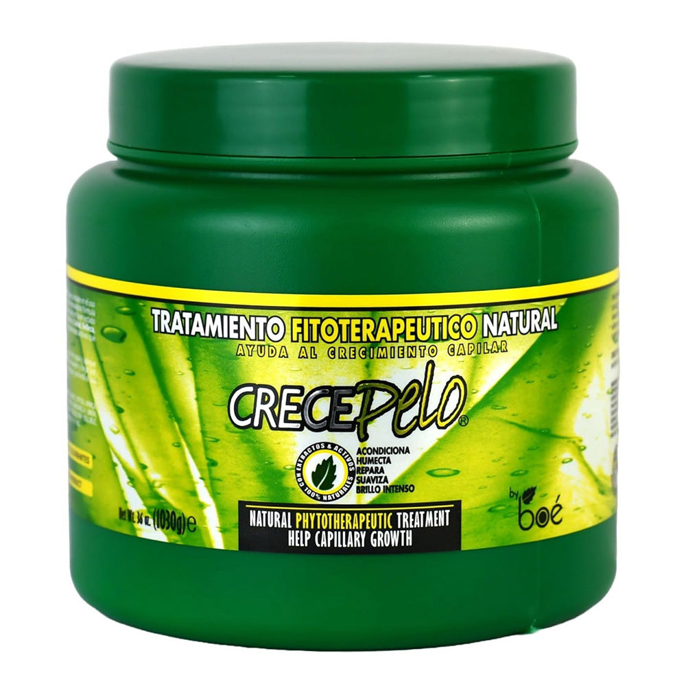 Boe Crece Pelo Natural Phytotherapeutic Treatment for Hair Growth and Scalp Health 36Oz (1030g)